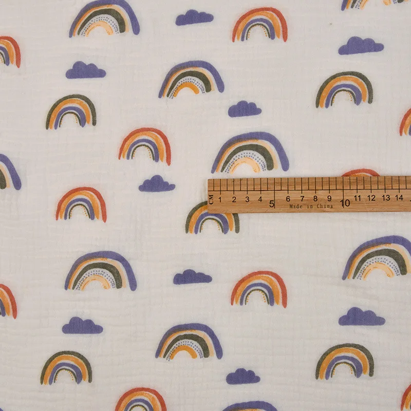 Custom Design Print Floral Cover Blanket Organic Cotton Bamboo Baby Swaddle Wrap Sage Rainbow Muslin Swaddle Blanket