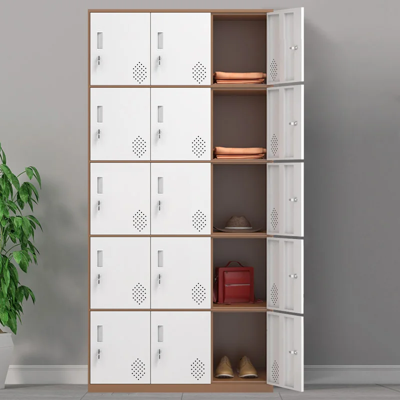 School 15 door lockable classroom locker  metal file cabinets office school dormitory multi-door locker cabinet