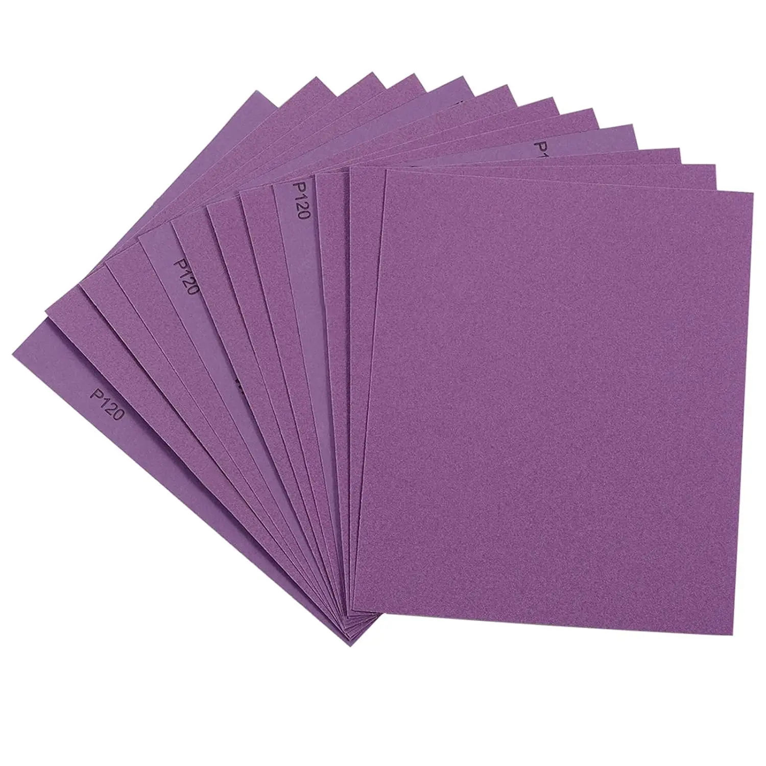 100PCS 9 x 11in White Fused Alumina Sandpaper 120-220 Grit Purple Wet Dry Sanding Sheets Abrasive Tools