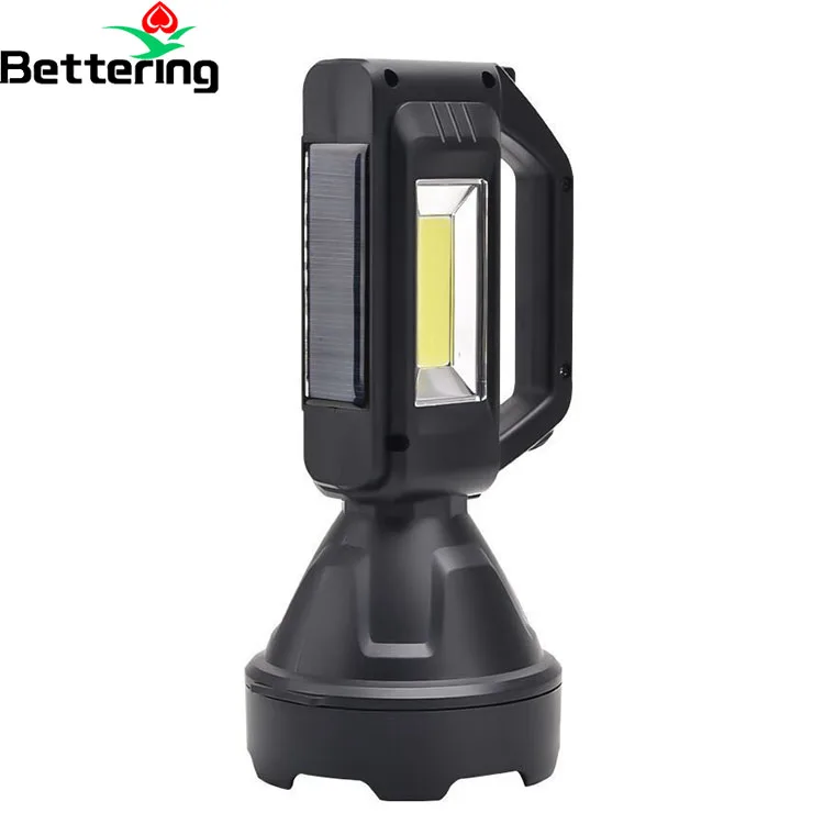 big portable solar camping emergency water explosion-proof cob led flashlight torch lamp mining hand lantern work search light