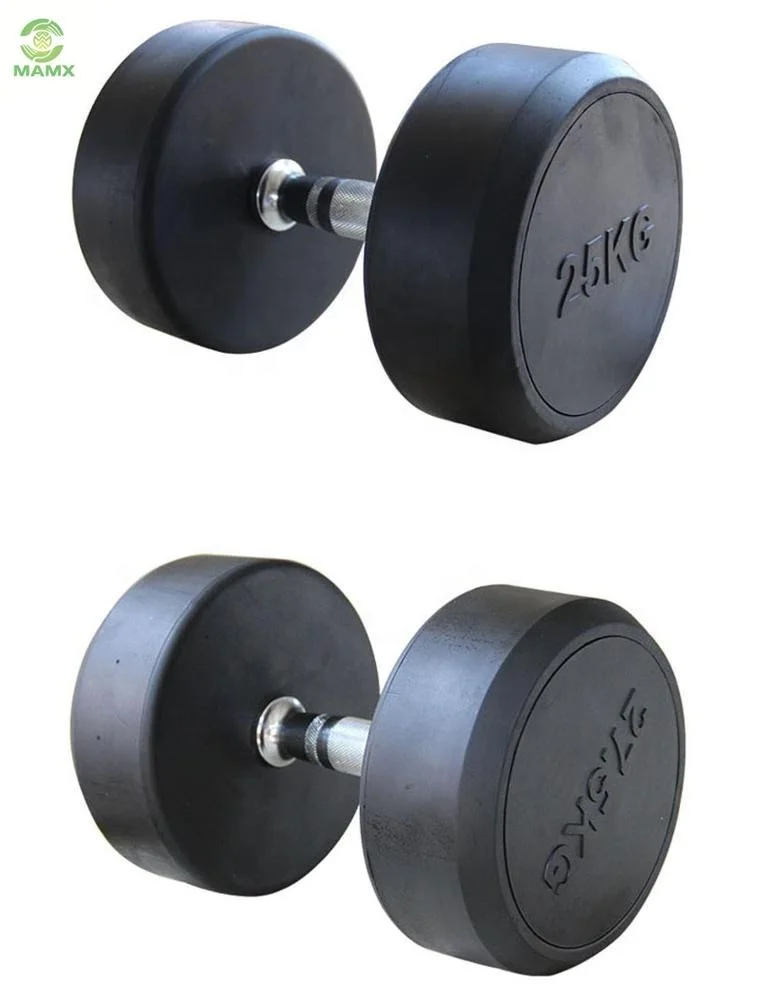 Оптовая продажа от производителя, коммерческое оборудование для спортзала, 7,5 кг, круглая гантеля со стальным резиновым покрытием