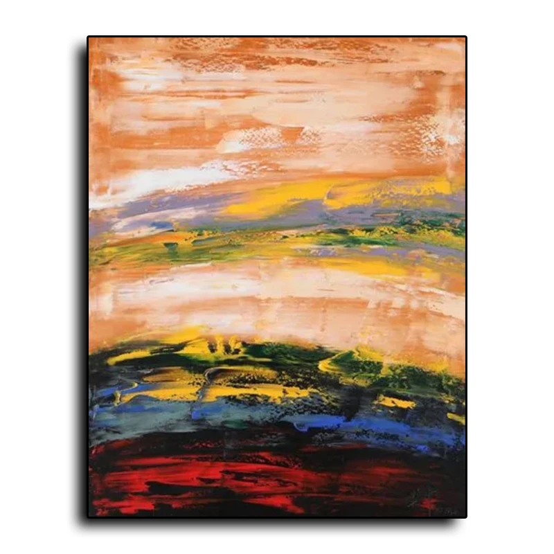 Wall Art Decor 100% Hand Painted Abstract Mountain Hills View Modern Handmade Oil Painting abstract oil painting canvas wall art