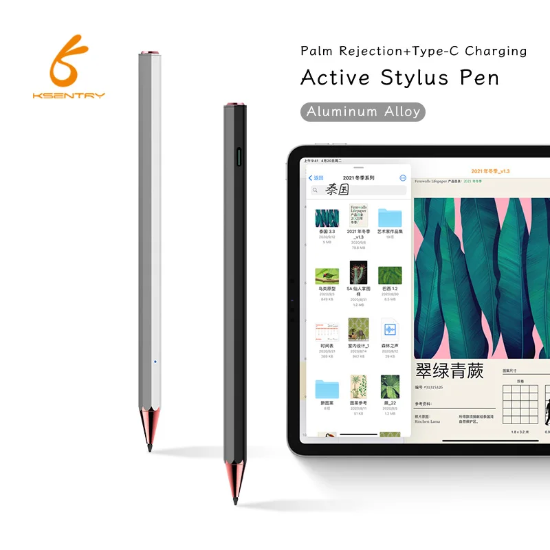 Customized Led Digital Display Palm Anti-mistouch Active Stylus Pen For Apple Pencil For Ipad Tablet Touch Screen