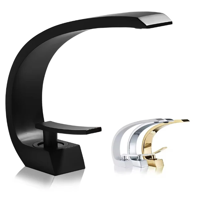 Moon Bay Single-Handle Modern Design Faucet Ceramic Valve Core Single-Hole Mount Under-Basin Platform Sense Metered Features