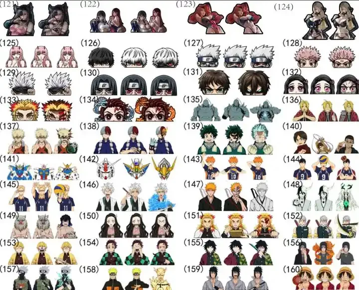 500designs wholesale waterproof cartoon 3d anime car motion lenticular sticker anime stickers