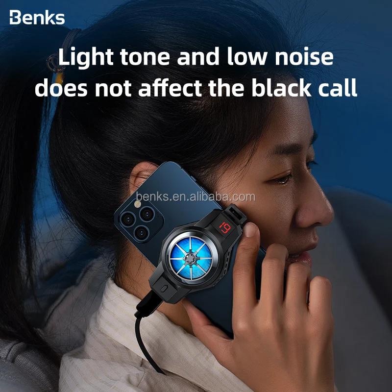 Benks Mobile Cooling Fan External Dock Cool Cooler Glare Copper Phone Radiator