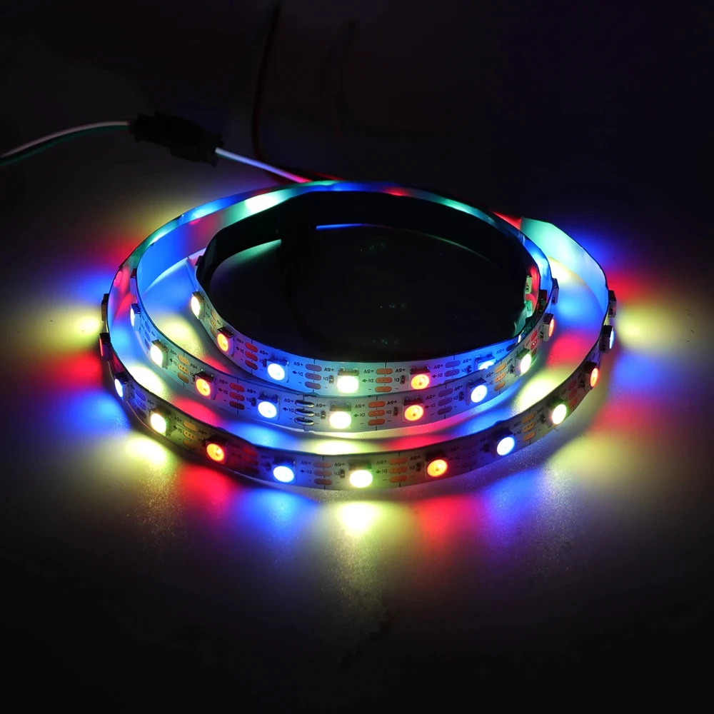 DC 5V SK6812 smart Led Strip RGBW  RGBNW 4 in 1 Similar WS2812B 30Leds/Pixels/m Individual Addressable IC Led Light