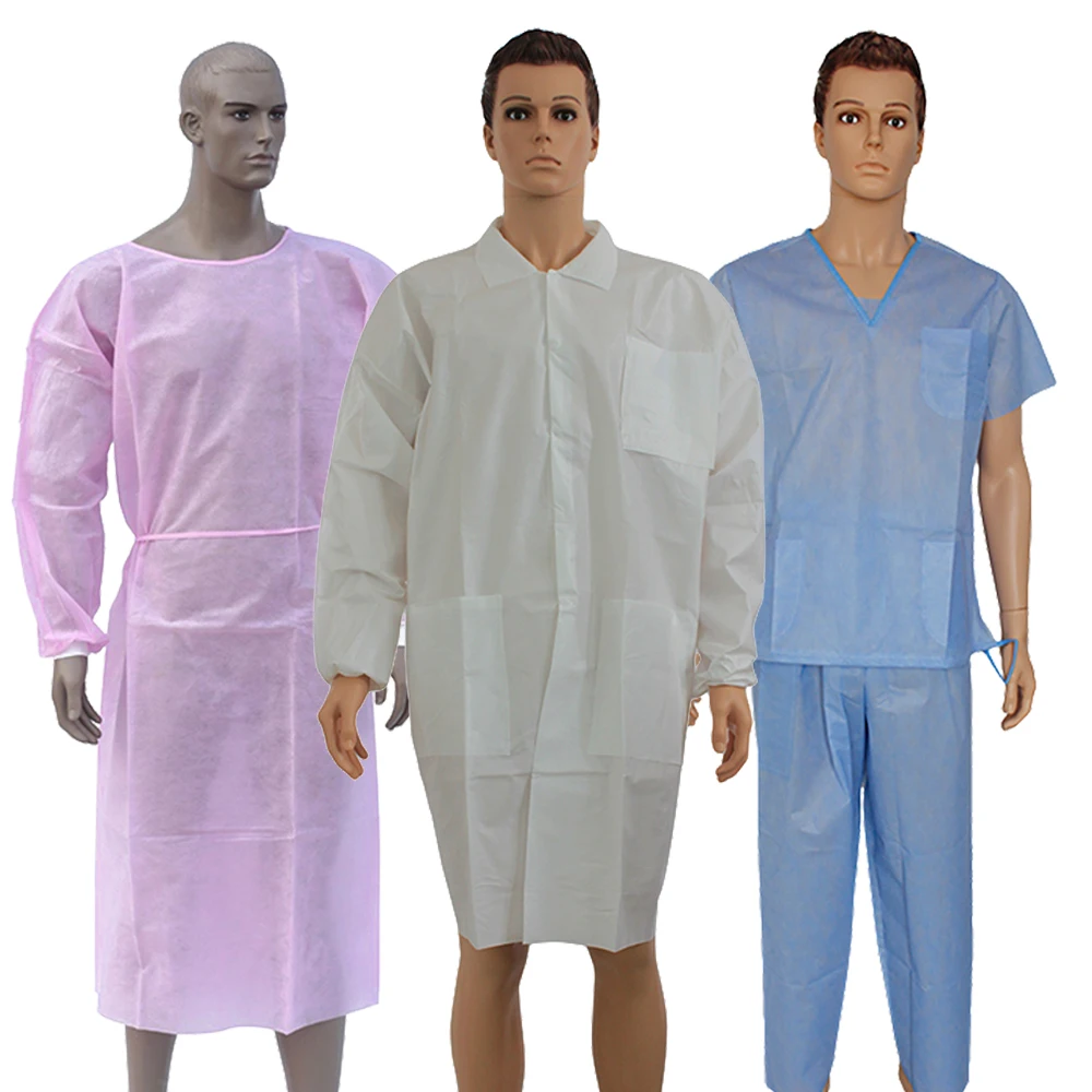 Лабораторное пальто, одноразовые скрабы для врачей и медсестер, одежда без рукавов для больницы, халат для пациента