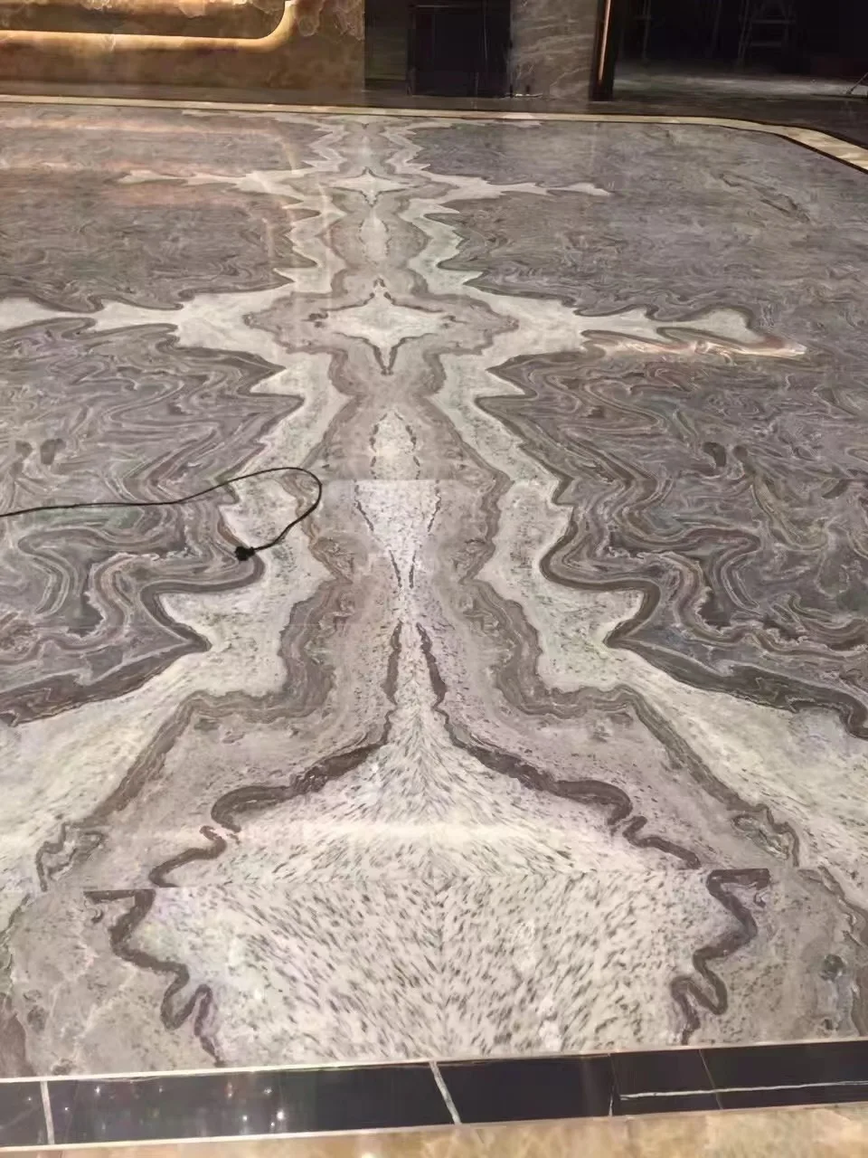 Polished Antique Fantasia Golden Brown Marble