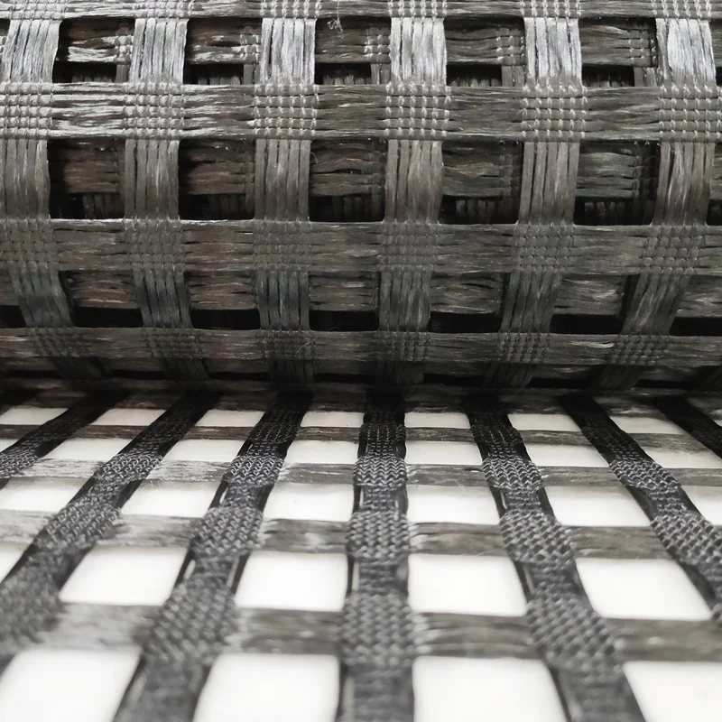 Asphalt Geogrid Chinese Factory Price Warp Knitting Geogrid Manufacturers Sell Asphalt  Polyester and Pet Geogrid