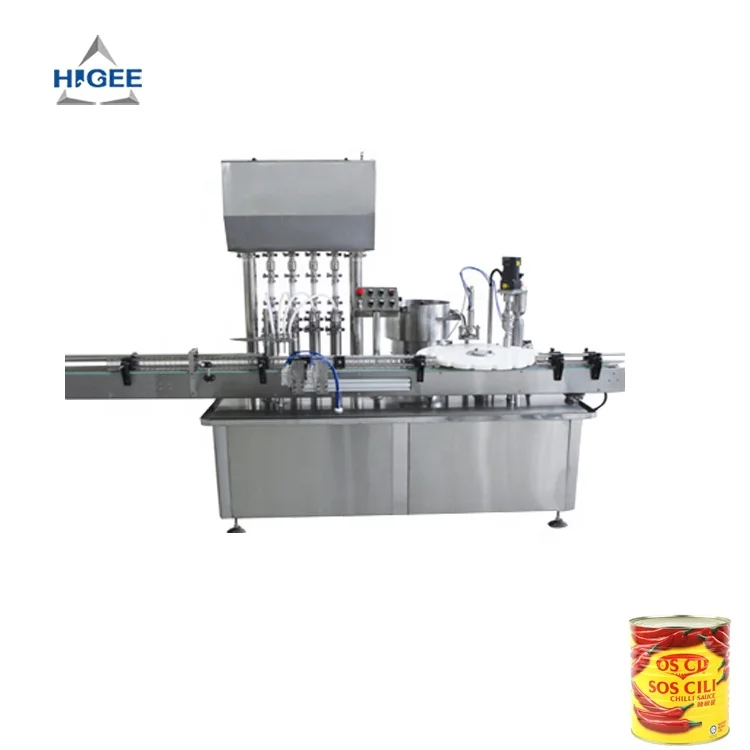 Higee машина для розлива стеклянных бутылок соуса чили 2 унции томатной