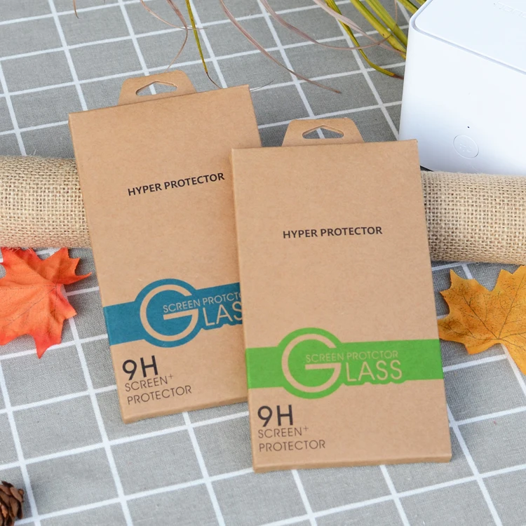 Картонная упаковочная коробка для розничной торговли, коробка для защиты экрана телефона из закаленного стекла