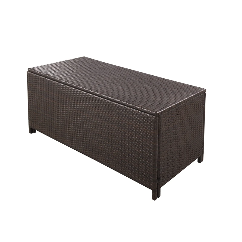Plastic Waterproof rattan box Outdoor Rattan wicker Storage Box Chest Box Black