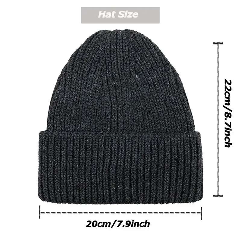 Womens Hat Winter Beanies Skull Caps Knitted Chapeau Femme Casual Solid Adult Cover Head Cap Bonnet Skullies Rib