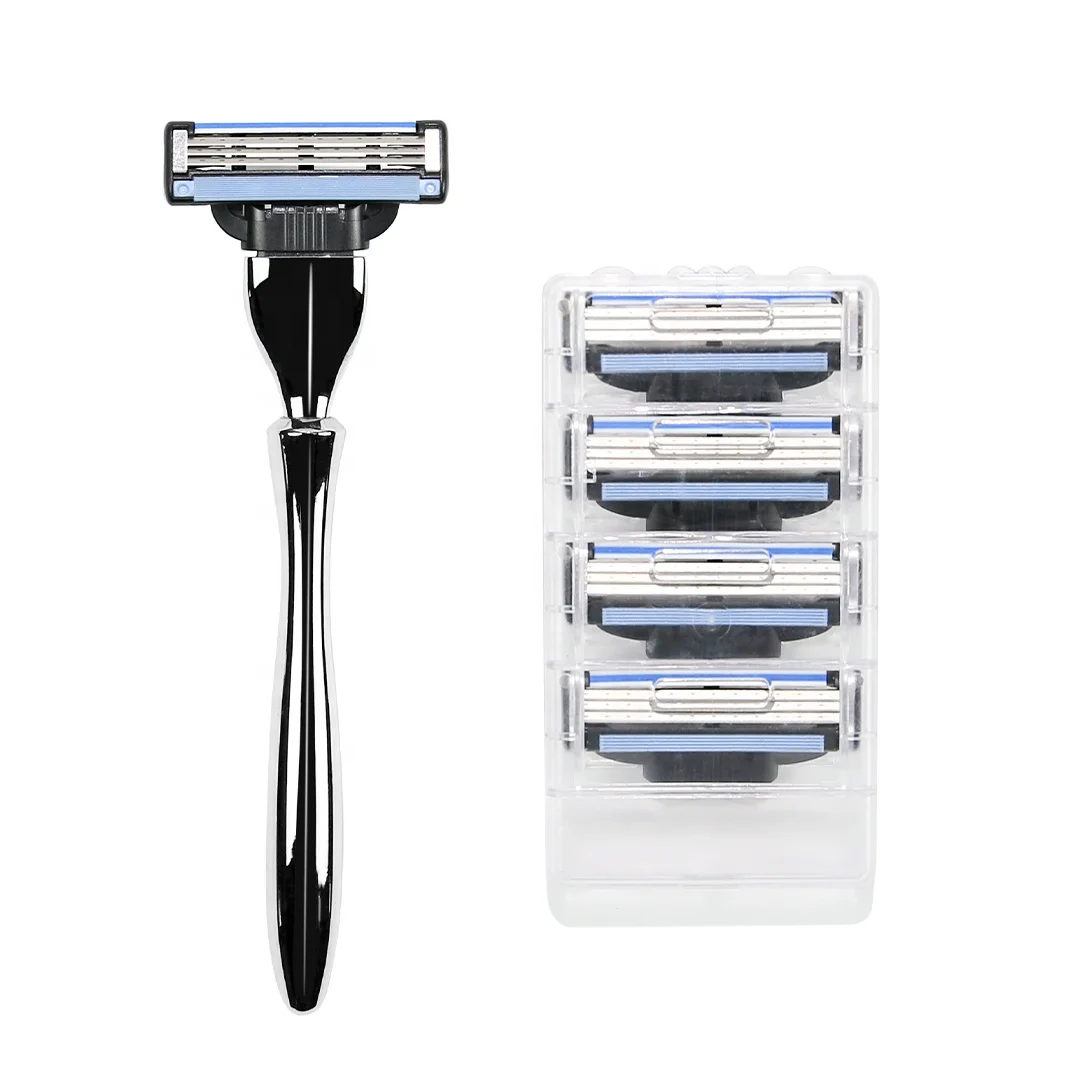 Wholesale Hotel Disposable Shaving Razor Factory Three Blades Fixed Head Disposable Face Razor Custom Razors