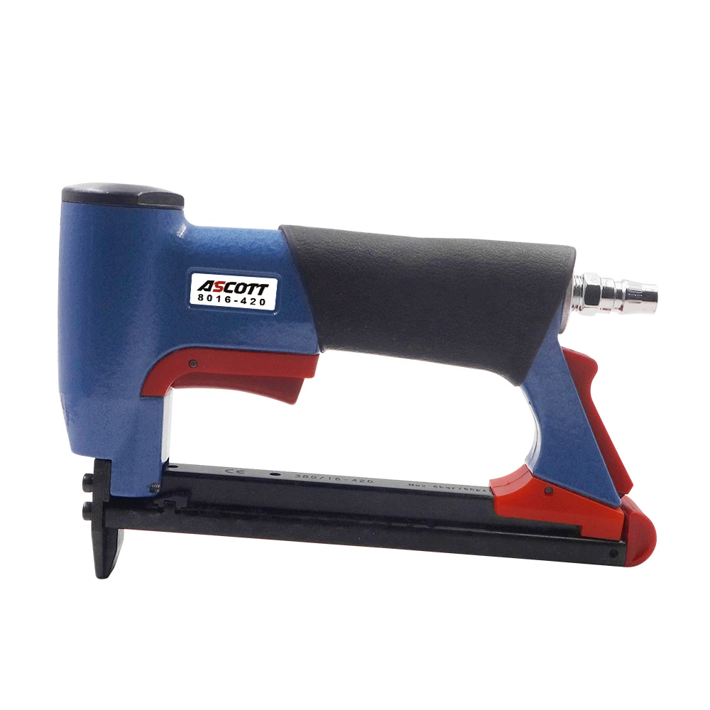 ASCOTT Heavy Duty 80 Type 6-16mm 1/2' Fine Crown Pneumatic Stapler for Bed Sofa Furniture 8016-420