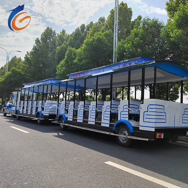The scenic diesel 72-seat tourist train is for tourists to sightsee