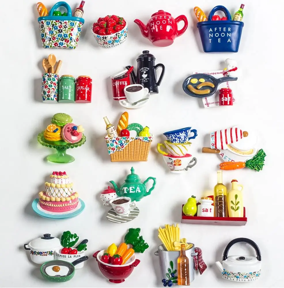 Funny 3D Resin Fridge Refrigerator Magnets Dessert Fridge Magnet  Cute and Practical