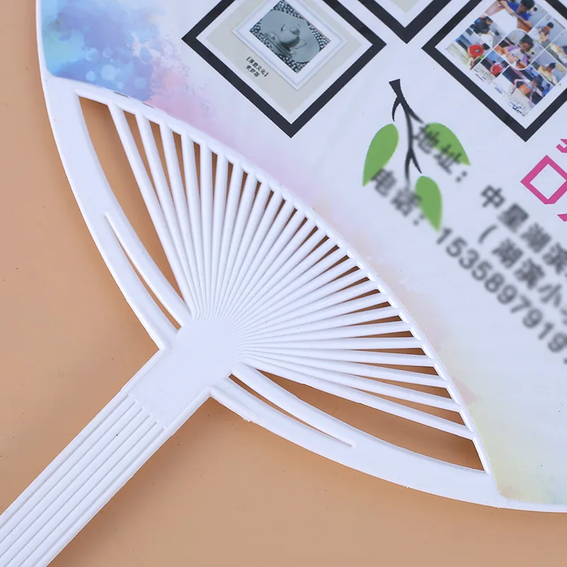 Factory Direct Sale Various Styles Cartoon Customized Logo Plastic Fan with Handle