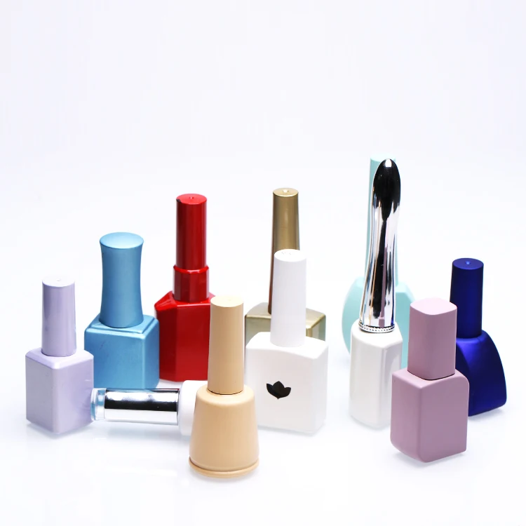 Free sample 8ml-15ml rubber paint frosted matte blue/green empty glass uv gel nail polish bottle with brush