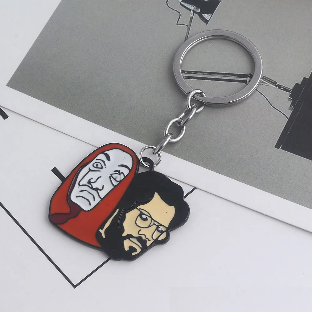 
The House of Paper Money Heist Keychain La Casa De Papel Salvador Funny Key Chain 