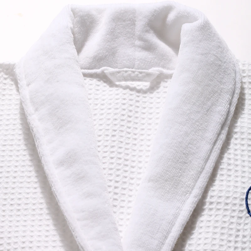 
Luxury 5 Star Hotel Turkish Cotton Waffle Weave Bathrobe With Terry Toweling Inner 