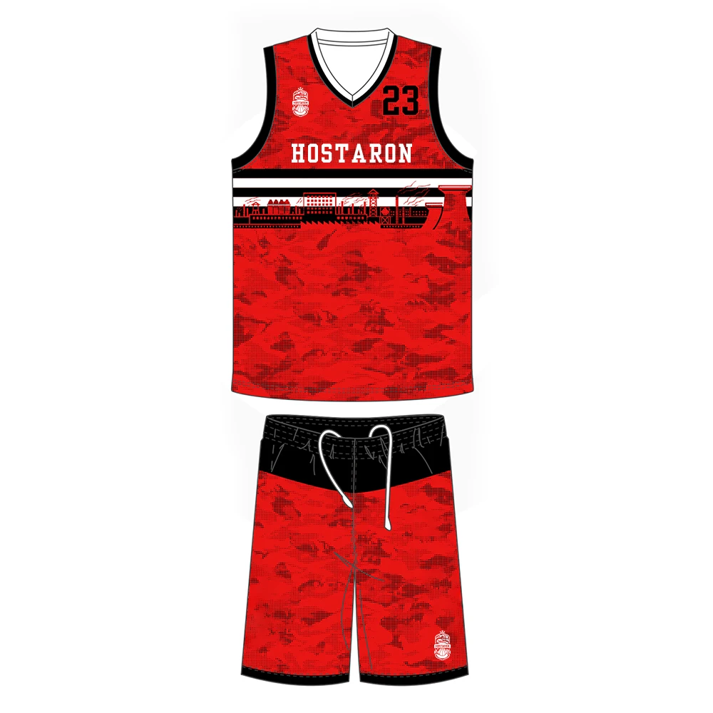 HOSTARON Custom Youth Kids Blank Basketball Jersey Set 2024 New Basketball Uniform Wholesale Factory White Basketball Uniform