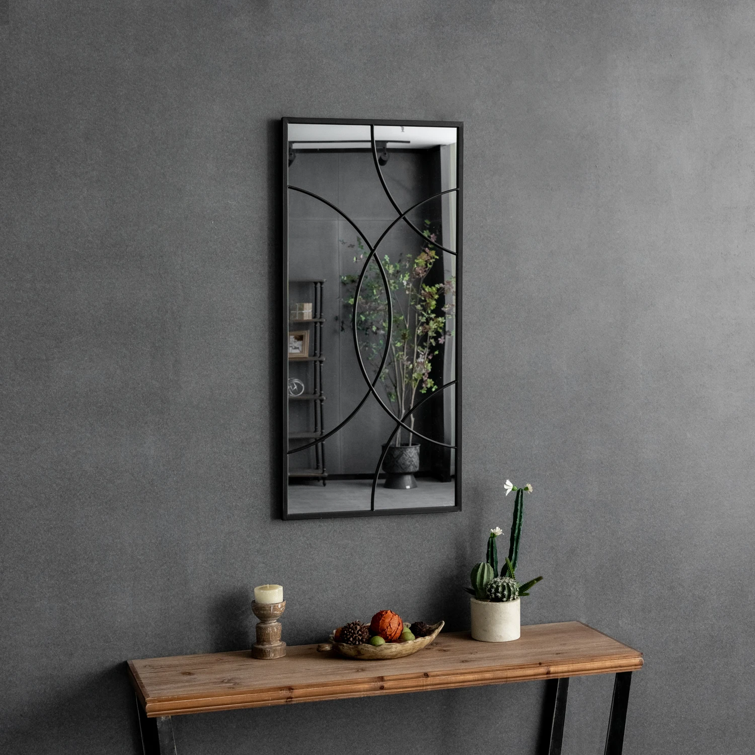 YUNFEI Nordic Style Black Gold Painted Home Decoration Pieces Living Room OEM Decor Mirror