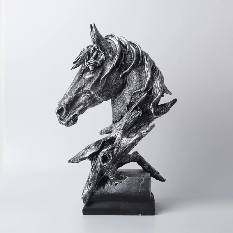New Design Nordic modern creative life size horse statues fiberglass horse head
