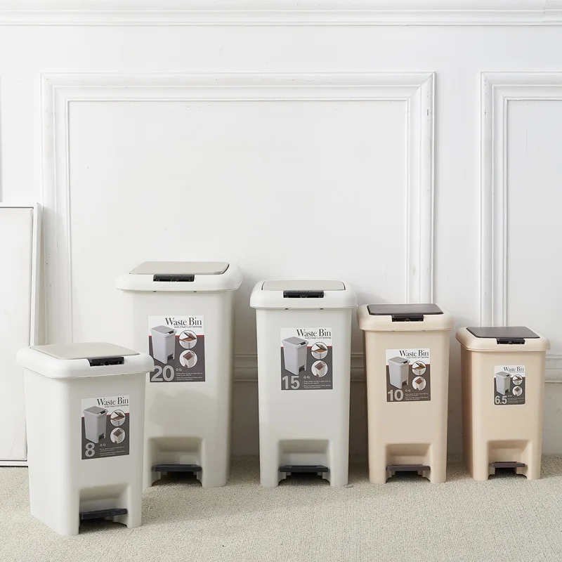 china supplier 10l household dual purpose pressing type trash can with pedal dustbin waste bin