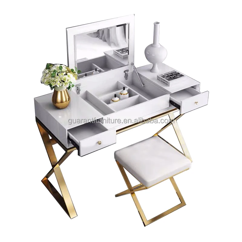 modern luxury dressing table with mirror marble dressing table for make up