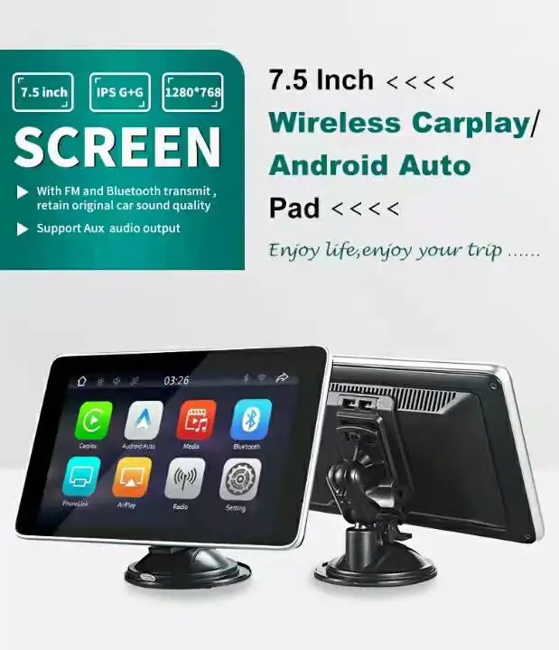 7 inch portable Linux Carplay android auto phone link IPS screen car tablet