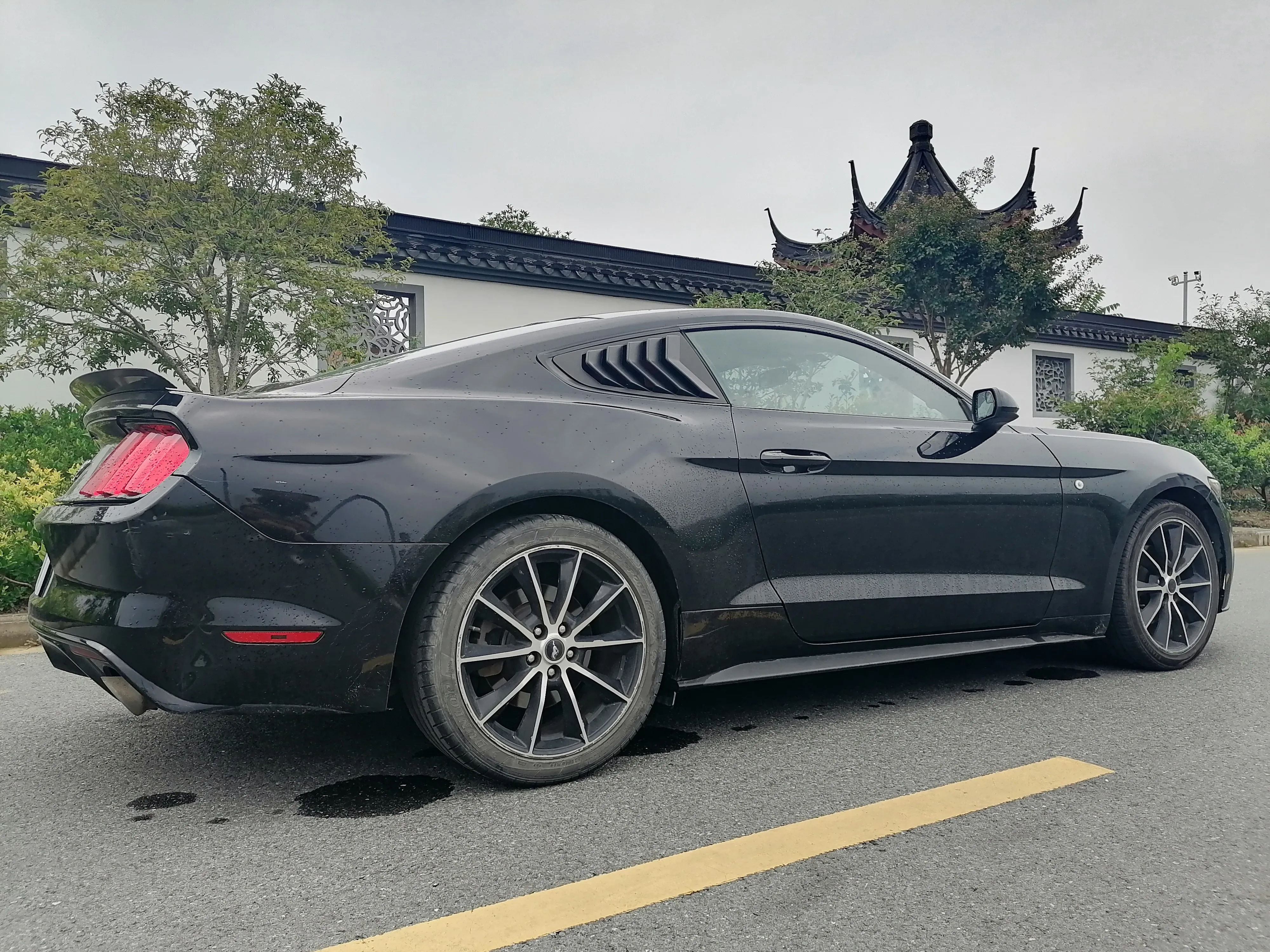 Window  Modified Car Accessories Black Quarter side  Louvers blinds For Ford Mustang  Coupe Convertible 2015-2017