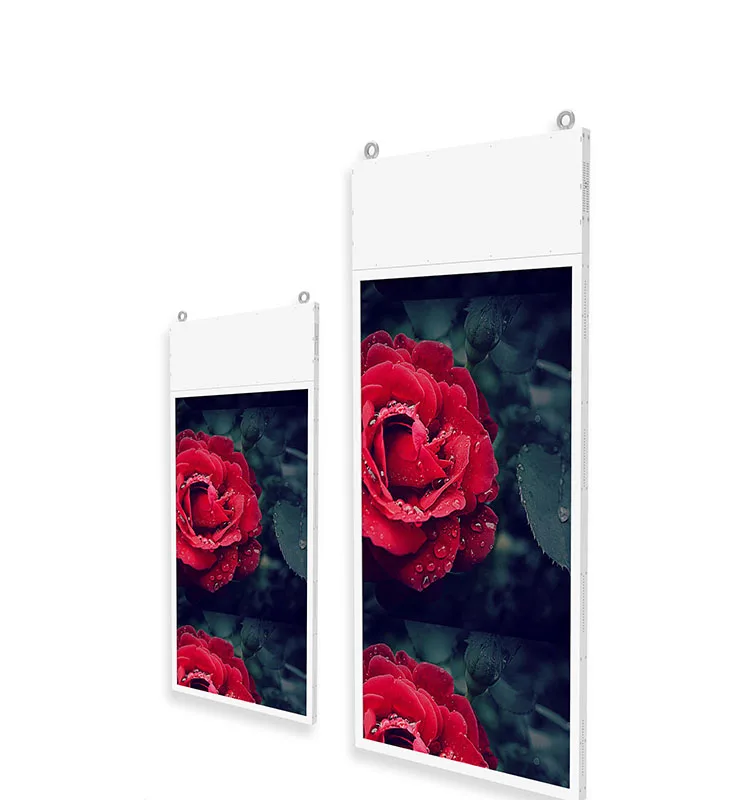 43-Inch Dual-Sided Hanging Touch LCD Advertising  Video Display for Education Shopping Malls Wayfinding Medical Treatment Cars