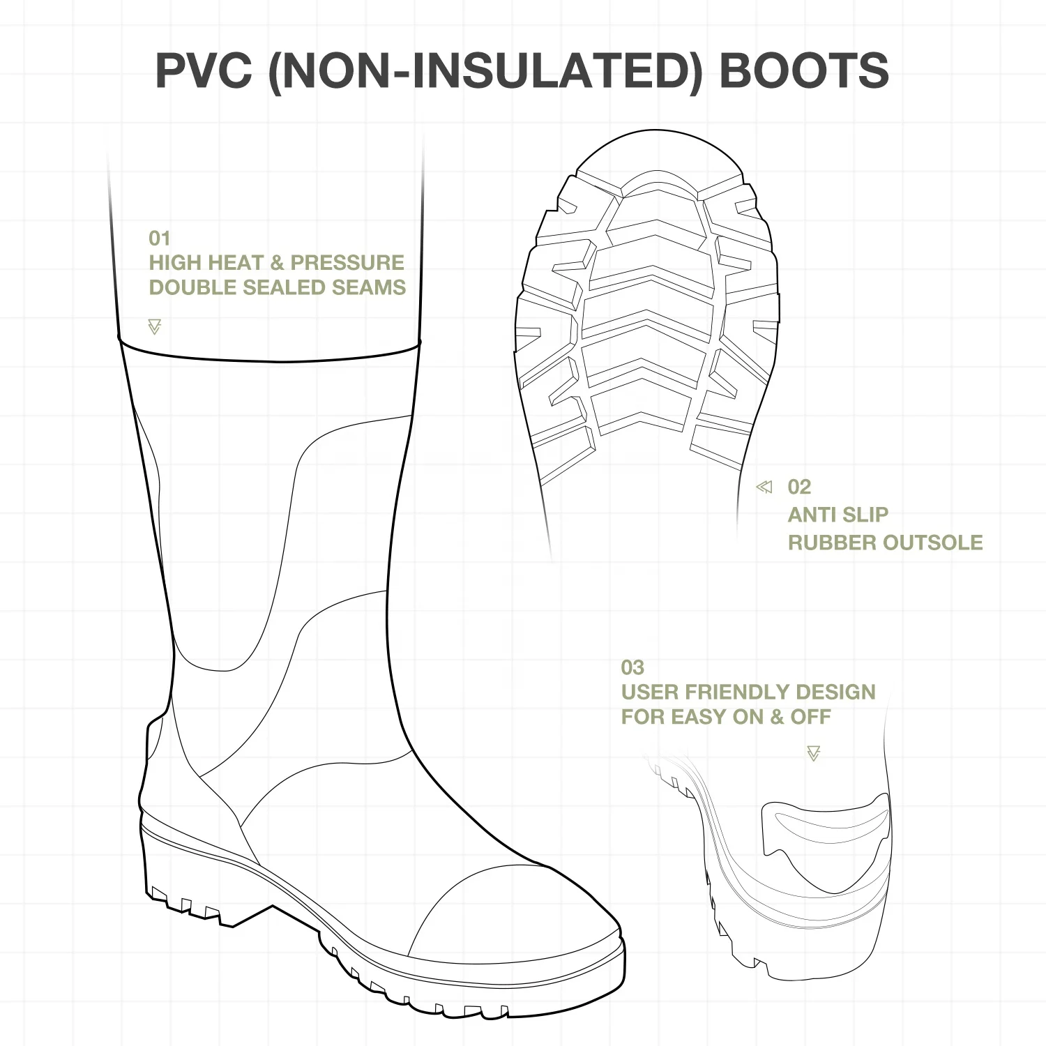 Basics Neoprene Chest Waders Duck Hunting Bootfoot Waders for Men with Boots Waterproof Camo Fishing Waders