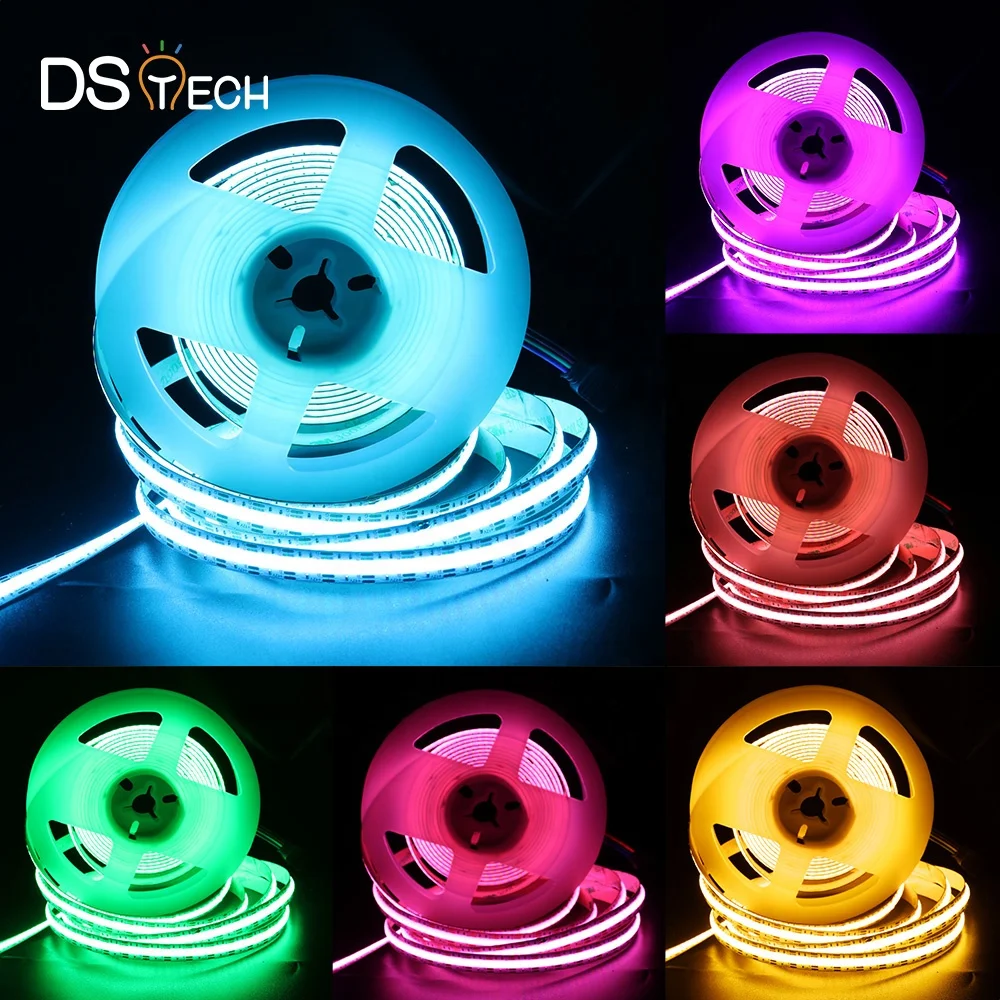 10MM PCB 480chips per meter 15W 5years warranty Festival TV backlight Decoration Wholesale RGB COB LED Strip Light