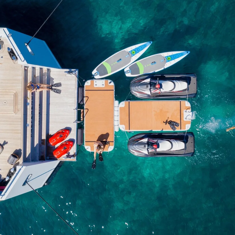 Outdoor Super Strong Drop Stitch Marine Floating Dock Inflatable Jetski Dock Floating Sea Dock for Sale