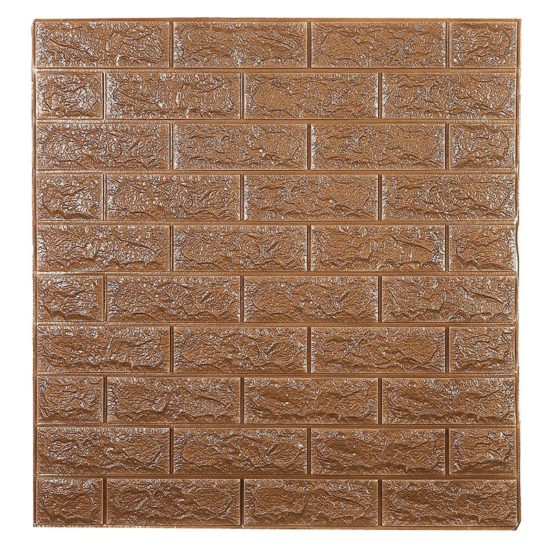 
70*77 cm Made in China wholesale Brick pattern 3 d wallpaper XPE foam sound insulation purple Self Adhesive wall paper 