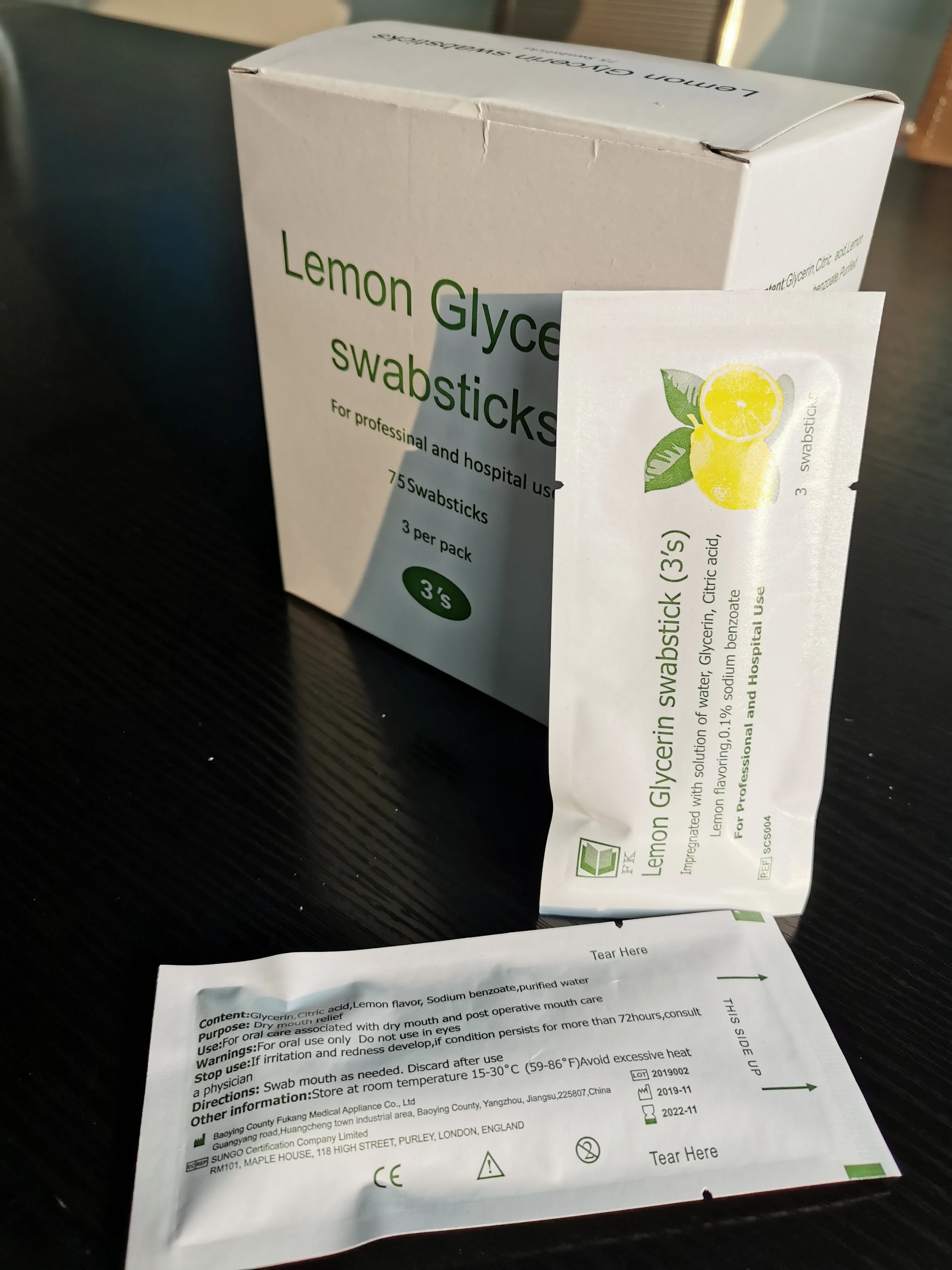 Lemon  Glycerine Swabstick    Oral care swabstick   Glycerine Swabstick
