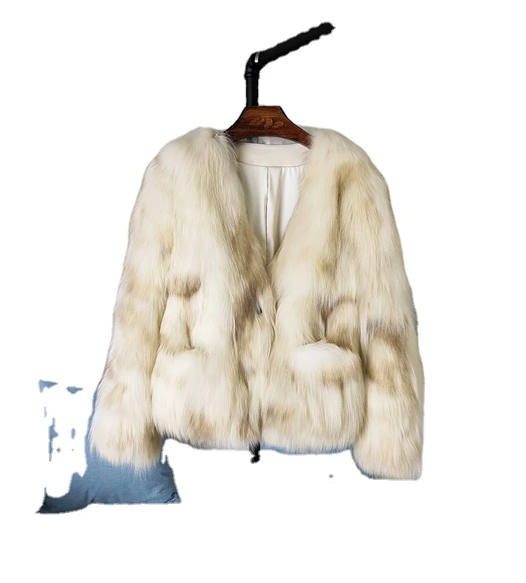 
FOX Fur Coat 2021 Autumn/Winter Fur Fashion One Short Coat 