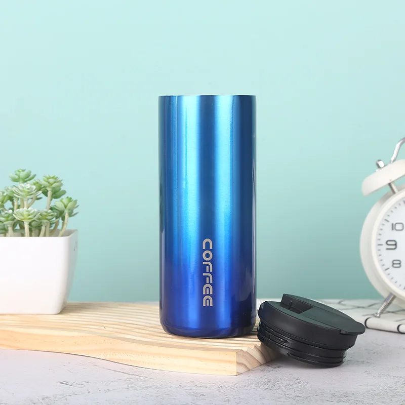 Portable Eco-Friendly Vacuum Flask 400ML 500ML Leak Proof Stainless Steel Insulated Coffee Tumbler