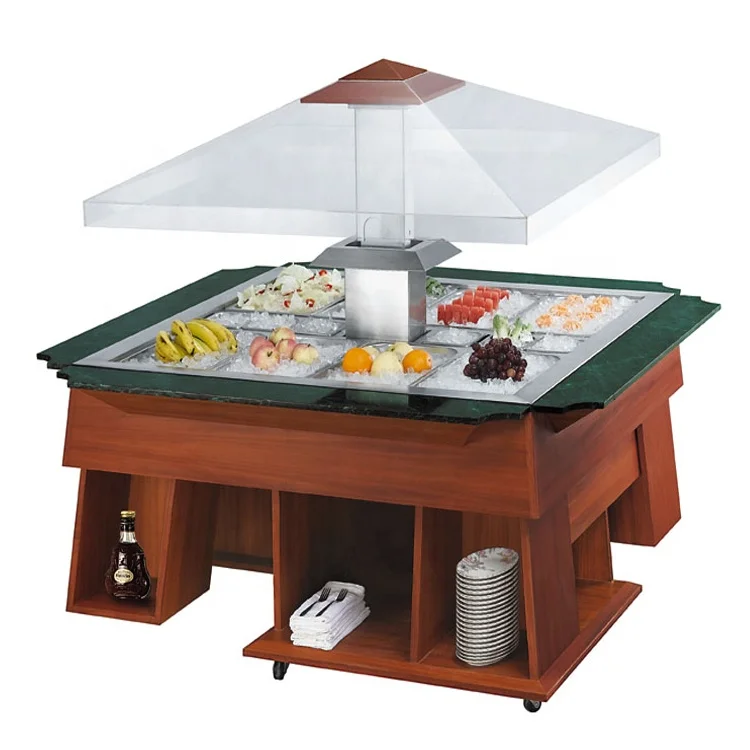 Counter top salad bar display cooler refrigerator restaurant equipment