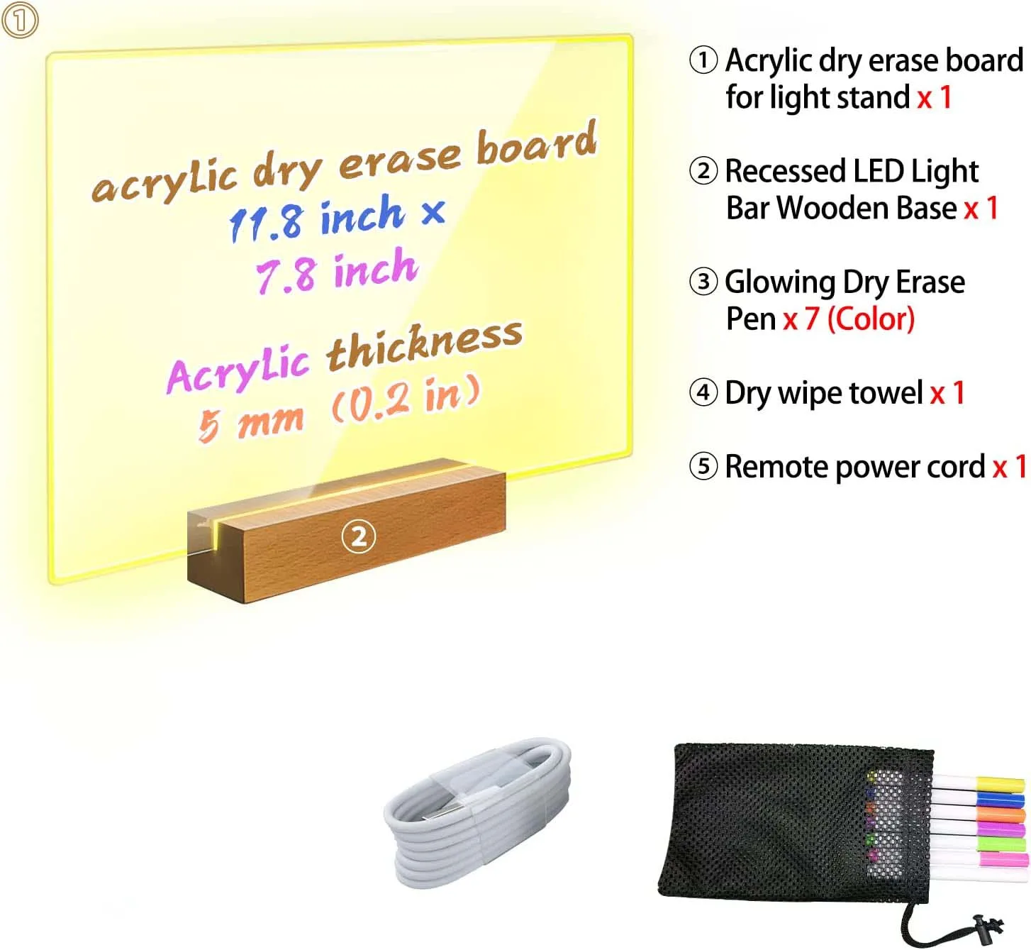 Factory wholesale christmas gift note board creative led night light usb message with message board