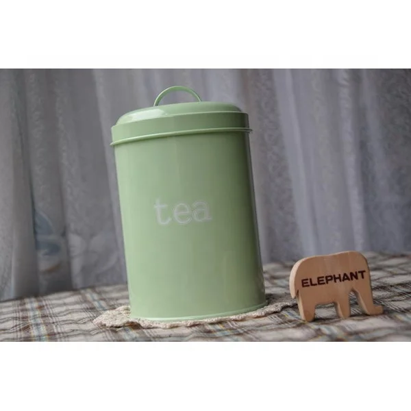 Vintage Food Storage Canister Tin With 3 Layers Galvanized Round Cake Container Metal Cookie Canister