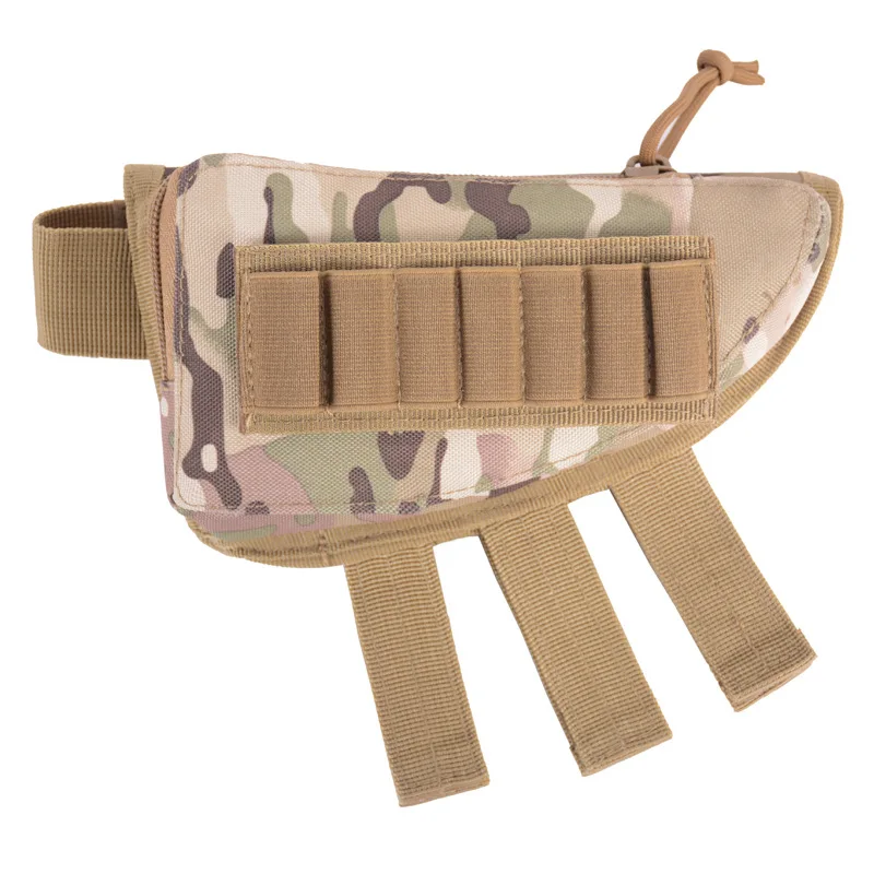 
For Hunting Shooting Cheek Rest Pad Ammo case Shell Cartridges Holder Pouch Adjustable Tactical Military Rifle Buttstock 