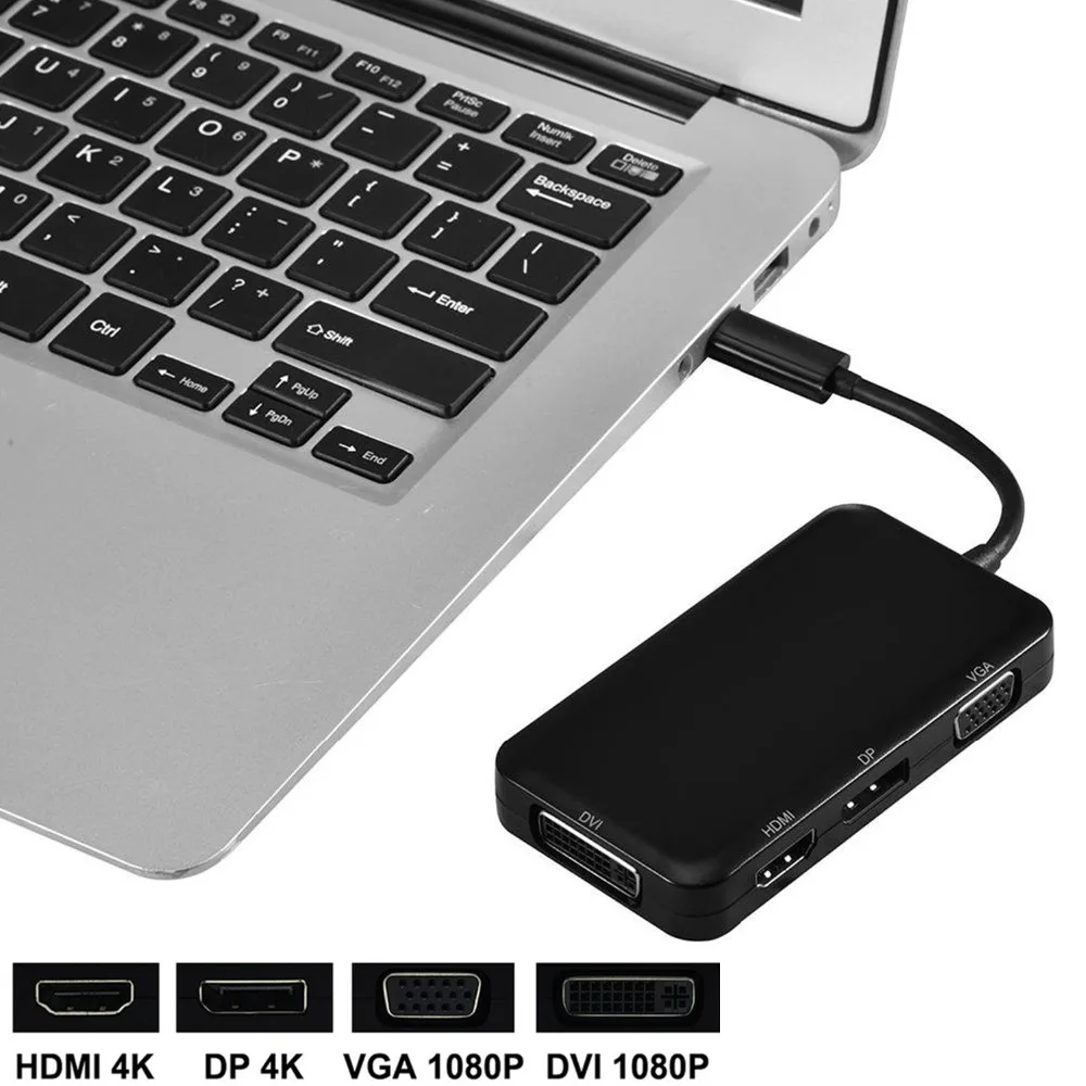 Зарядный usb-кабель типа C для HM VGA HDMI DVI дисплейный порт адаптер USB 3 1 отображения конвертер Macbook Chromebook