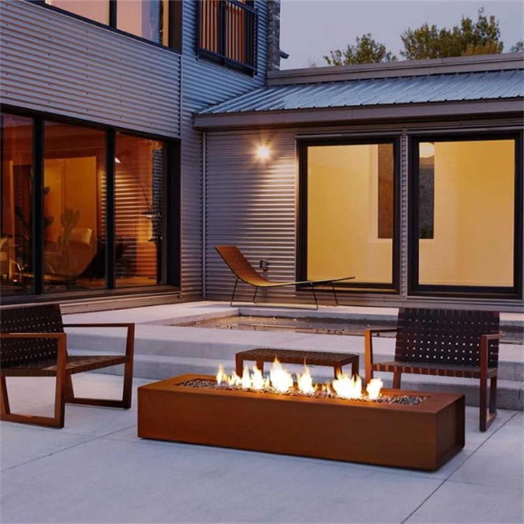 corten steel gas fire pit outdoor fire pits gas burning fire place gas indoor propane