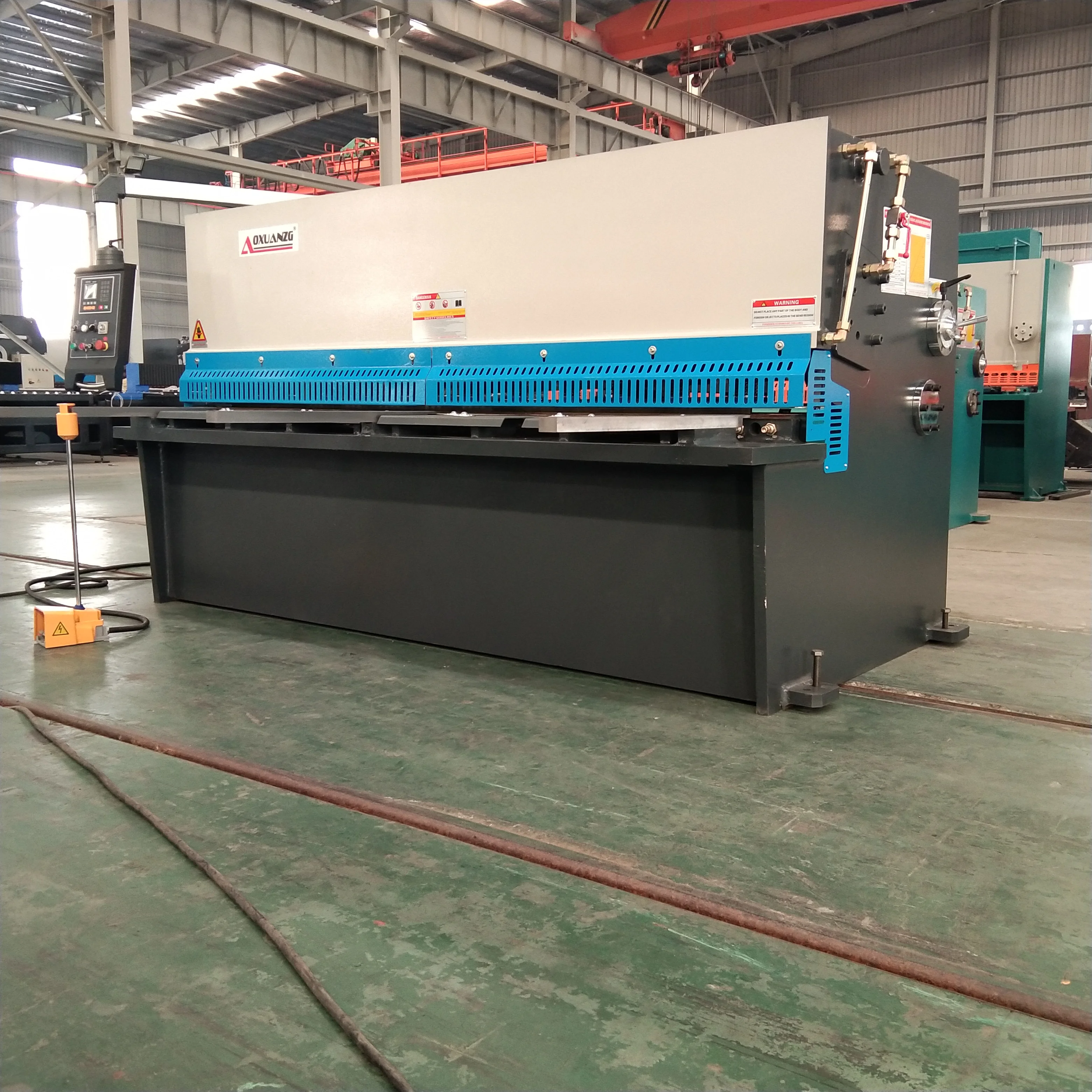 4 6 8 10 12 mm thickness sheet metal hydraulic iron shearing machine E21S system cnc guillotine