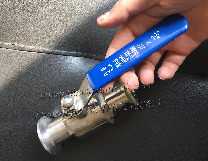 food industry stainless steel SUS316L 38mm  food grade tri clamp ball valve