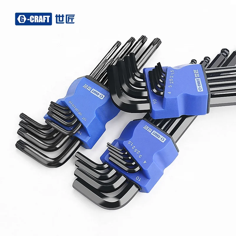 Набор черных шестигранных гаечных ключей Torx со звездообразной головкой, 9 шт., отвертка, двухсторонний L-образный шестигранный ключ, шестигранные метрические инструменты для велосипеда